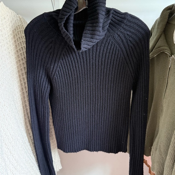 American Eagle Outfitters Sweaters - American Eagle Outfitters Black Cowl Neck Sweater